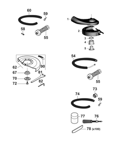 Fig-1 Diagram and Parts List for CP3650-120AA5  Chicago Pneumatic Grinder